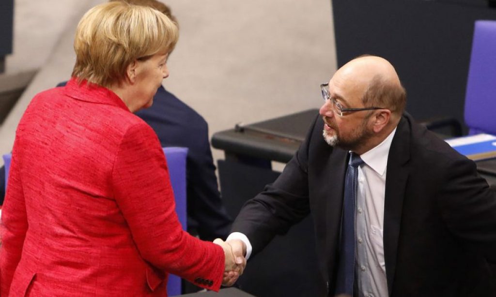Angela Merkel i Martin Šulc (Getty Images)